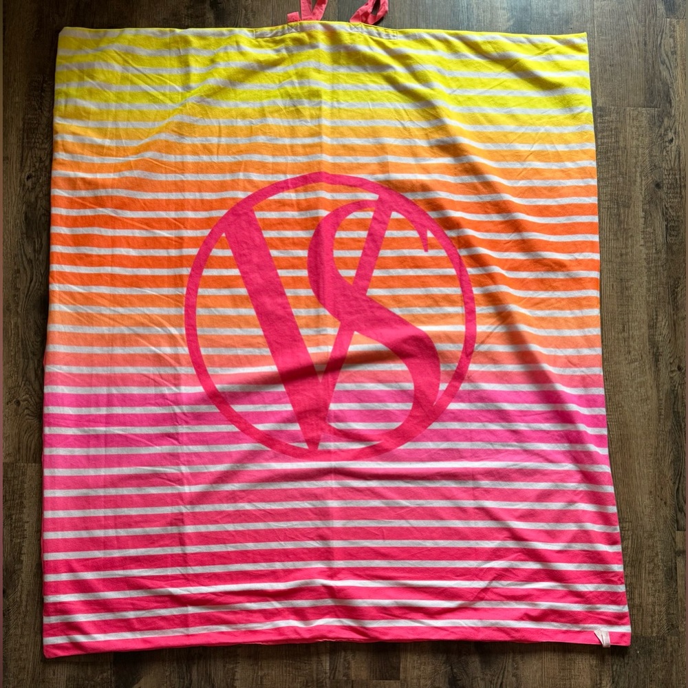 Victoria's Secret Multicolor Striped Beach Blanket/Towel.